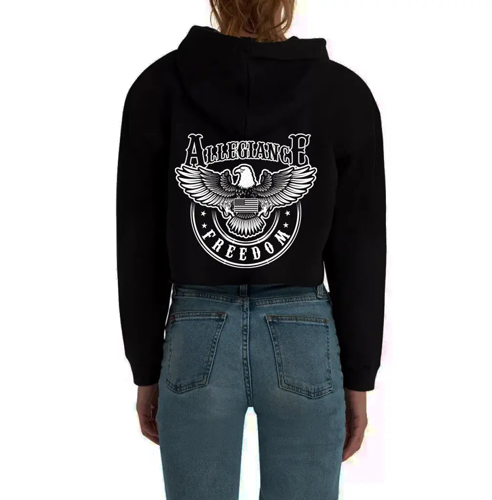 Freedom Eagle Cropped Hoodie ALLEGIANCE CLOTHING