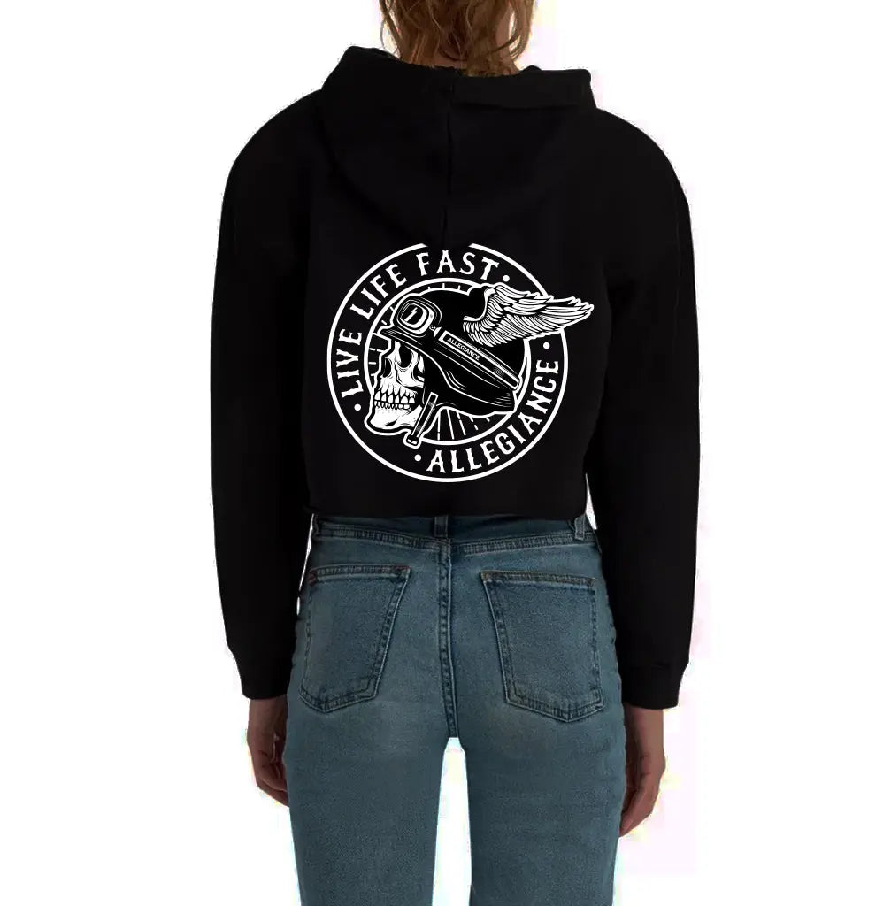 Winged B.H. Cropped Hoodie ALLEGIANCE CLOTHING