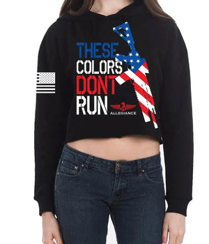 Don't Run Cropped Hoodie ALLEGIANCE CLOTHING